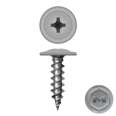 Саморез ПШС RAL 7004 4,2х19 сверло серый Х (50 шт)