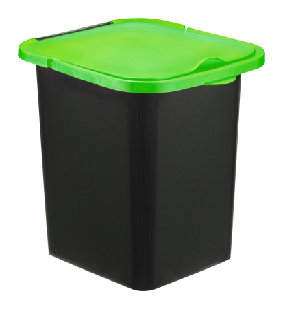 Контейнер д/мусора 18,0л. "Пуро" Ярко -зеленый (8) М 2475 