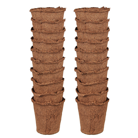 Набор из 20-и торфяных горшков для рассады 179-066, коричневый, 170 мл