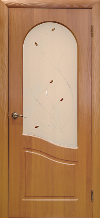 Дверное полотно остекл ПВХ Анастасия Миланский орех 600мм