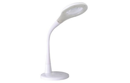 Светильник настольный Camelion KD-790 С01 белый LED(7Вт,лупа 3х/5х,сен.вкл.4ур.ярк. 4000К, 230Вт) 		
