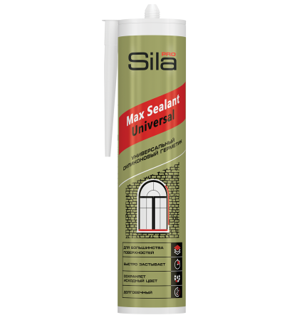 Герметик силиконовый универсальный Sila PRO Max Sealant, бежевый, 280 мл