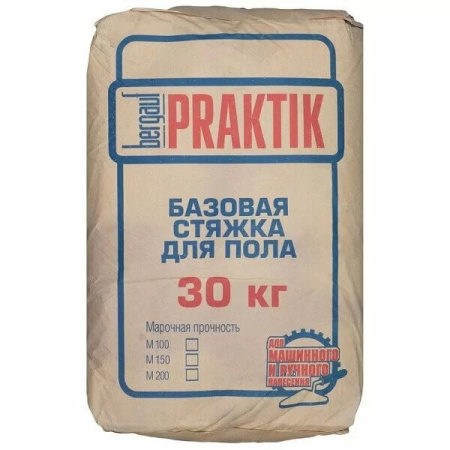 Стяжка базовая для пола Bergauf Praktik М200, 30 кг