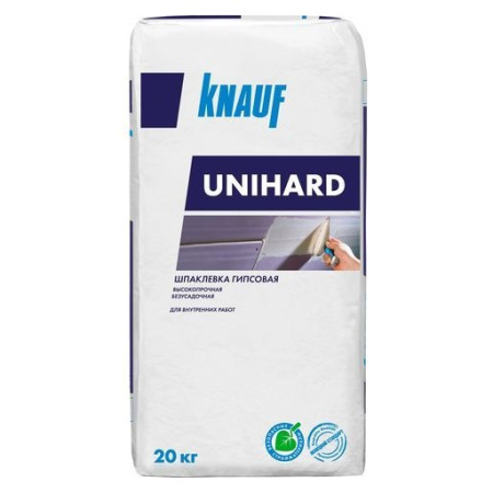 Шпаклёвка гипсовая безусадочная Knauf Unihard, 20 кг