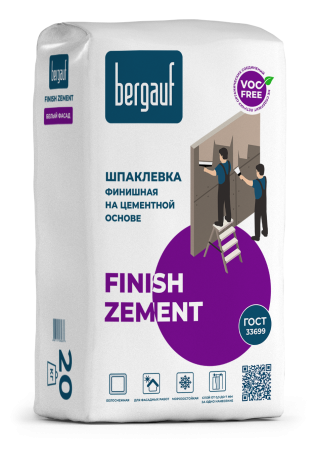 Шпаклёвка цементная финишная Bergauf Finish Zement, 20 кг