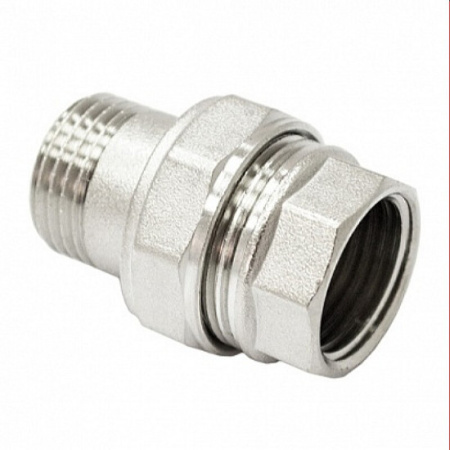 Соединитель прямой никелированный STI, 1/2"
