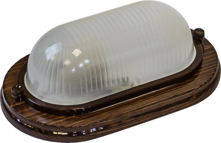 Termo 100 20 16 Светильник большой для бани/сауны овал,IP54 150Вт 1хЕ27,венге, раб.t до +130С