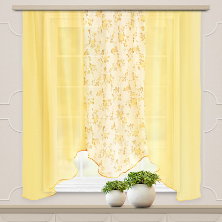Комплект штор для кухни Альби 270*160 желтый