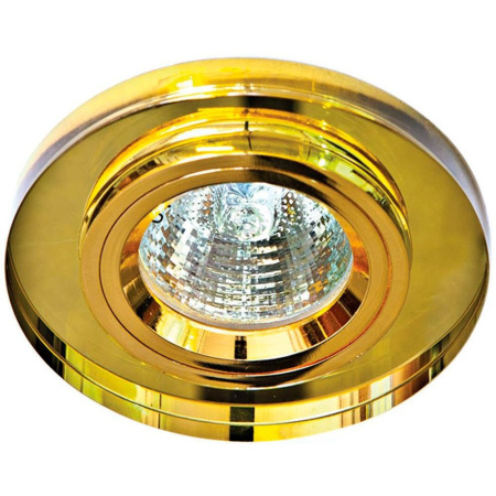 Светильник встраиваемый галоген 8060-2 (CD3004) Feron желтый - золото, Стекло