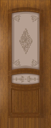 Дверное полотно шпон ф-л Троя-1  Ст 70 мат.с рис. орех