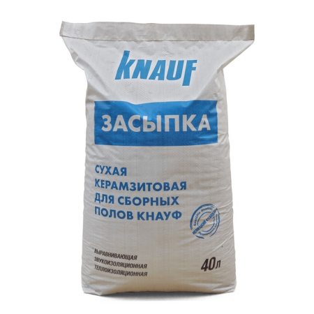 Засыпка сухая керамзитовая для пола Knauf, фракция 0-5 мм, 24 кг