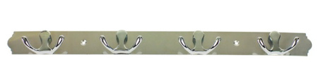 Держатель для полотенец настенный T2004, 4 крючка, сталь, металлик