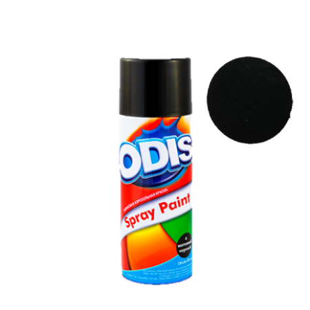 Аэрозольная краска ODIS 39, чёрный глянцевый, 450 мл