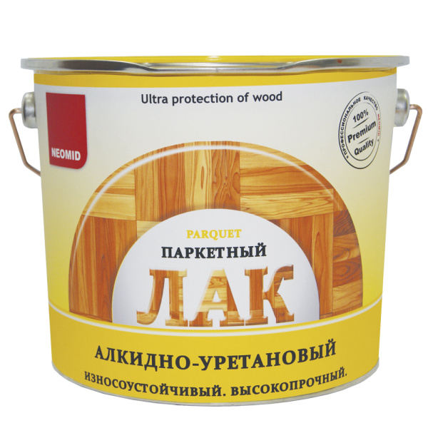 Лак паркетный глянцевый NEOMID Parquet, 2,5 л