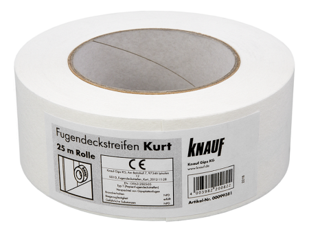 Лента для швов армирующая бумажная Knauf Курт, 50 мм, 25 м