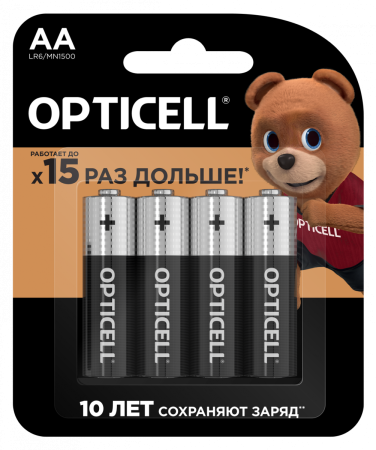 Элемент питания OPTICELL LR6 BASIC BL-4 /4/48/192/ (Упаковка 4 батарейки)