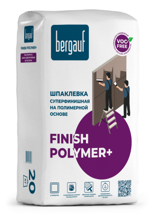 Шпаклёвка полимерная финишная Bergauf Finish Polimer+, 20 кг