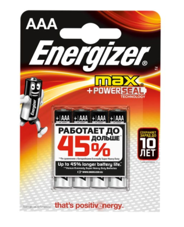 Батарейки ENR MAX E92/AAA BR 2 RU, 1бл.