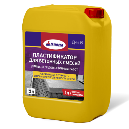 Пластификатор для бетонных смесей Д-608 5л канистра