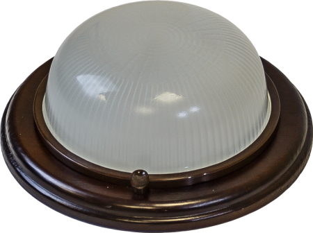 Termo 100 00 16 Светильник большой для бани/сауны круглый,IP54 150Вт 1хЕ27,венге до +130С