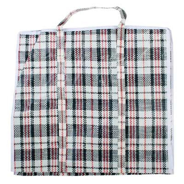 467-037 Сумка хозяйственная, нетканый материал, 35x40x15см, "Клетка", 2 цвета 