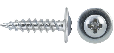 017Е-42-13 Саморез с прессшайбой, острый, цинк 4,2х13 (400шт.)