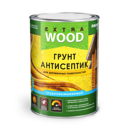 Грунт-антисептик трудновымываемый д/дерев. поверх. 2,5л (6) FARBITEX ПРОФИ WOOD EXTRA