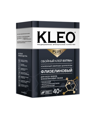 Клей обойный KLEO EXTRA PLUS 40 - флизелиновый, сыпучий (20)
