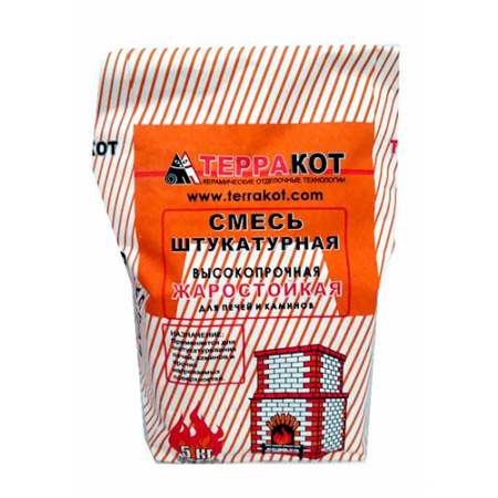 Смесь штукатурная жаростойкая Терракот, 5 кг