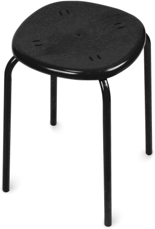 Табурет с пластмассовым сиденьем  (ТП02 Черный)