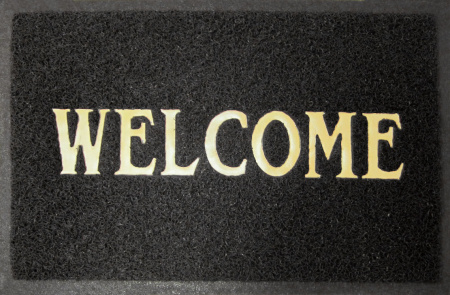 Коврик "Spongy" Welcome 40х60см. черный SUNSTEP