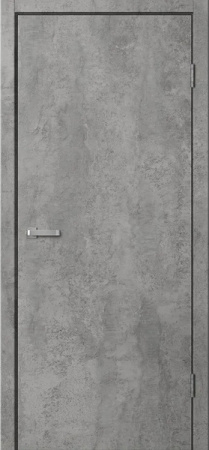 Гладкое Полотно дверное глухое 700х2000 цемент темный (ЧЕРНАЯ КРОМКА)
