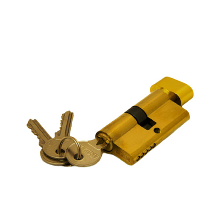 Цилиндр алюм-А60мм  РВ (3 ключ/ключ, золото)TURDUS