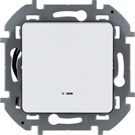 673610 Legrand INSPIRIA Белый Выключатель одноклавишный с подсветкой/индикацией 10 AX - 250 В