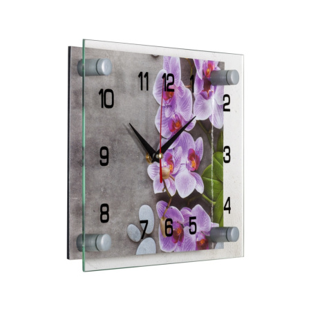2026 -11 Часы настенные "Орхидеи" "21 Век"