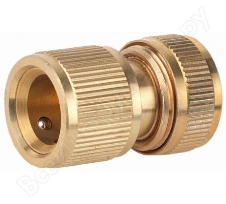 8-426129_z01 Соединитель GRINDA "EXPERT" с автостопом, латунный, 1/2"                               