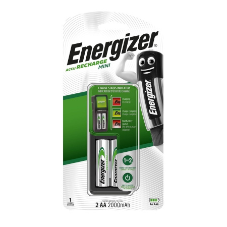 Energizer Зарядное устройство Charger Mini+2 аккумулятора NH15/AA 2000 mAh