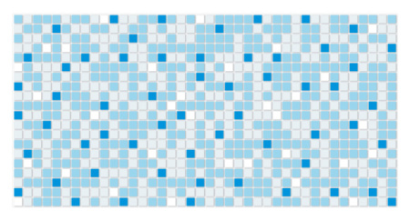 Панель ПВХ Мозаика Синяя, 955х480х3 мм