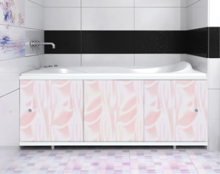 Экран под ванну МетаКам Монолит-М, ПВХ, розовый, 168х56 см